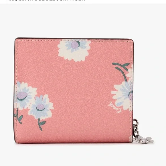 Pink Coach Bi-Fold Wallet, Daisy Print bubblegum color - Picture 3 of 16
